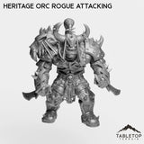 Tabletop Terrain Miniature Heritage Orc Rogue Attacking Heritage Orc Rogue