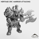 Tabletop Terrain Miniature Heritage Orc Warrior Attacking Heritage Orc Warrior