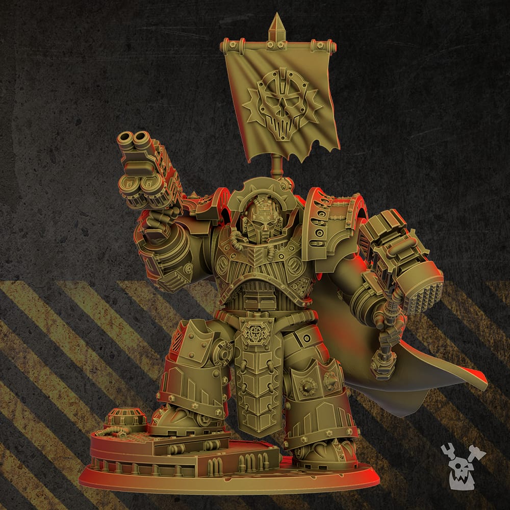 Tabletop Terrain Miniature High Brother in Heavy Metal Armor