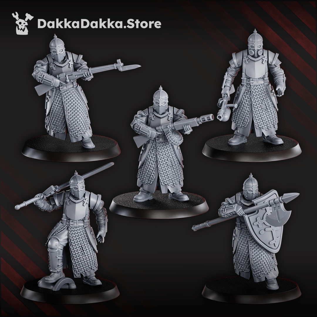 Tabletop Terrain Miniature Holy Steel Battalion x11