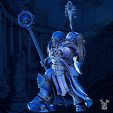Tabletop Terrain Miniature Homer the Psylliad - Prime Armored Space Spellcaster of Legio Prima Victrix