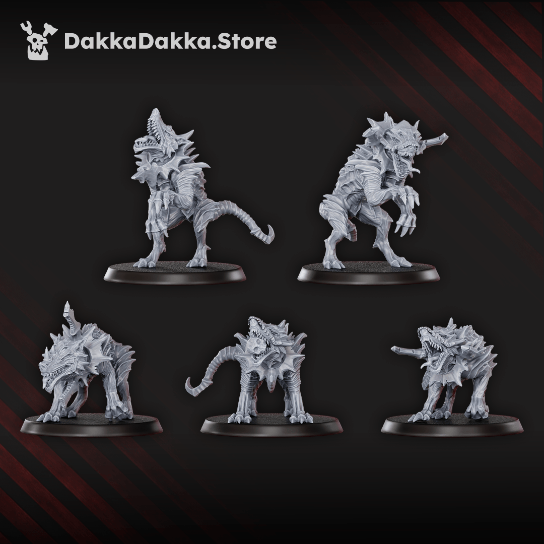 Tabletop Terrain Miniature Hounds of the Wormhole x5