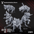 Tabletop Terrain Miniature Hounds of the Wormhole x5