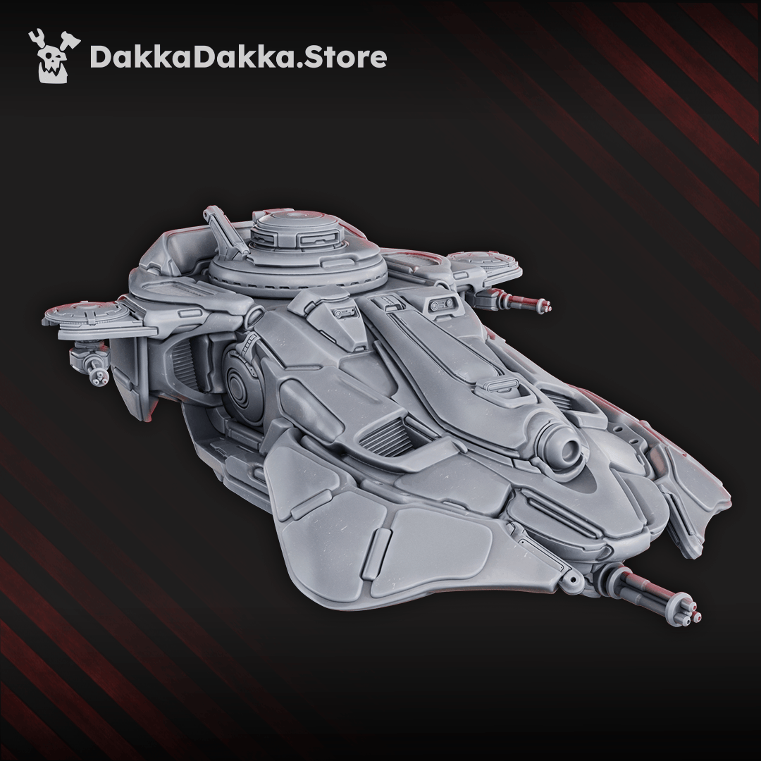 Tabletop Terrain Miniature Hover Tank + APC of Black Sun Covenant