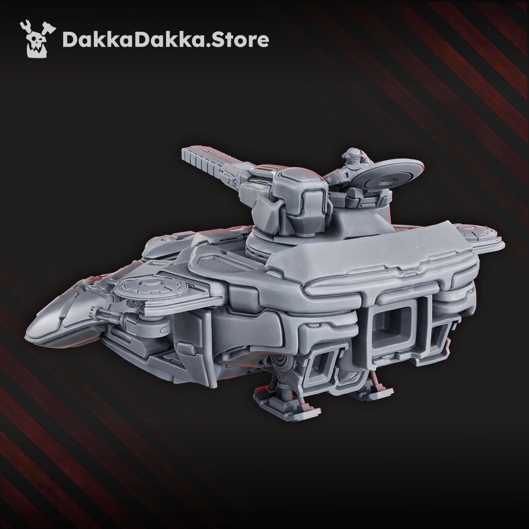 Tabletop Terrain Miniature Hover Tank + APC of Black Sun Covenant
