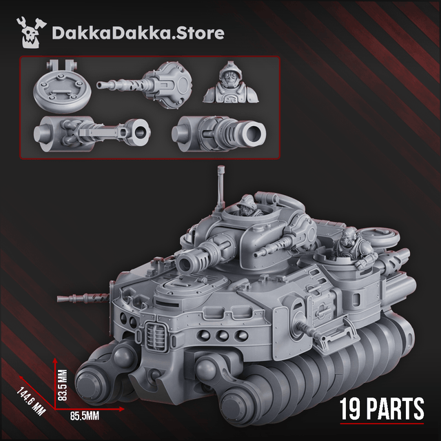 Tabletop Terrain Miniature Hovercraft Tank Solpuga D-10