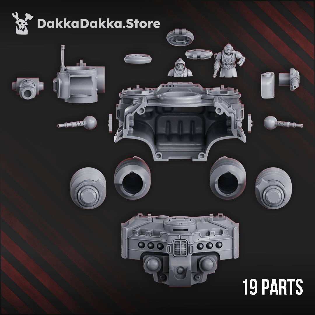 Tabletop Terrain Miniature Hovercraft Tank Solpuga D-10