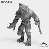 Tabletop Terrain Miniature Howling Werewolf Feral