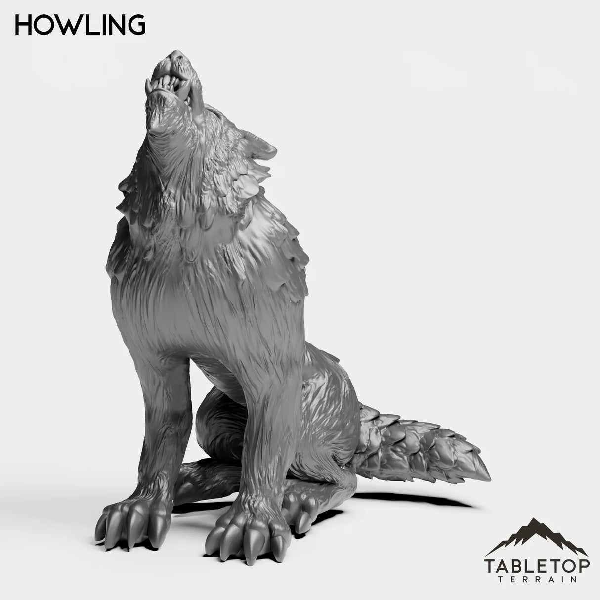 Tabletop Terrain Miniature Howling Wolves