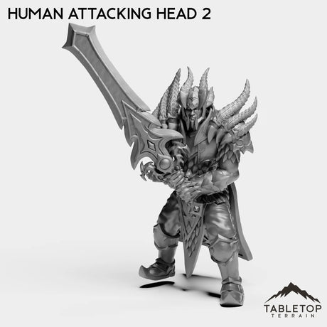 Tabletop Terrain Miniature Human Attacking head 2 Aspect of Death