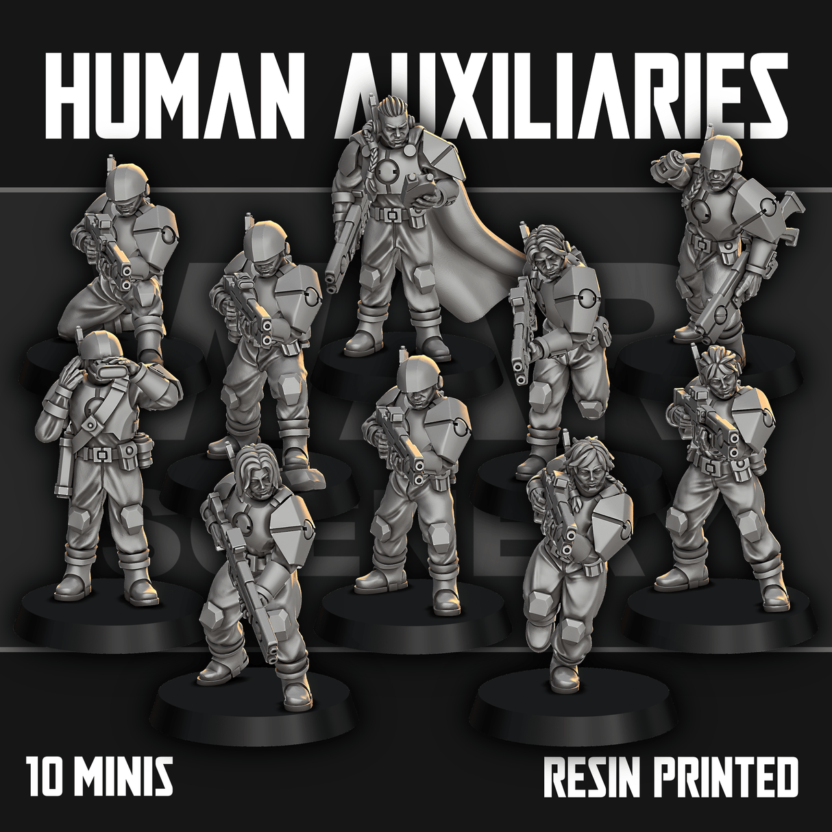 Tabletop Terrain Miniature Human Auxiliaries