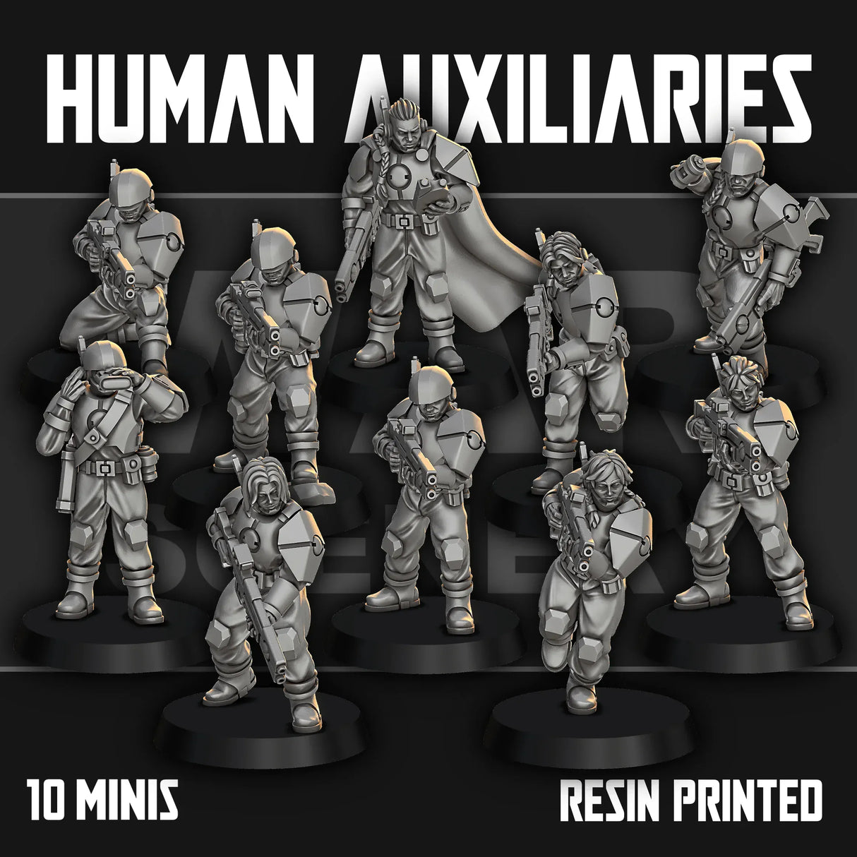 Tabletop Terrain Miniature Human Auxiliaries