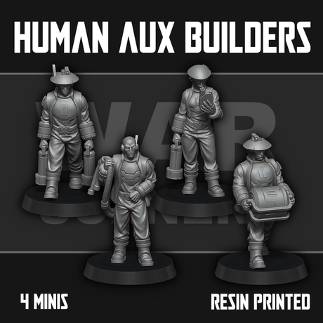 Tabletop Terrain Miniature Human Auxiliary Builders