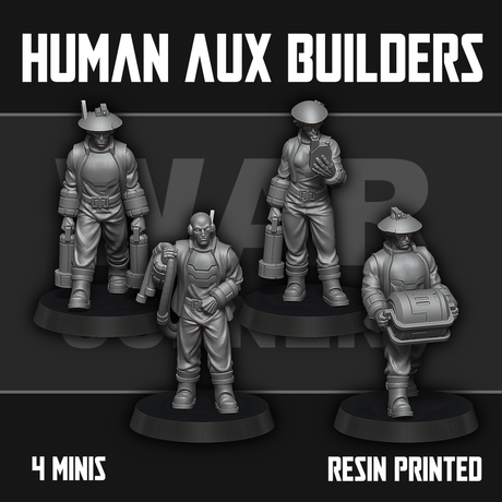 Tabletop Terrain Miniature Human Auxiliary Builders