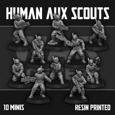 Tabletop Terrain Miniature Human Auxiliary Scouts
