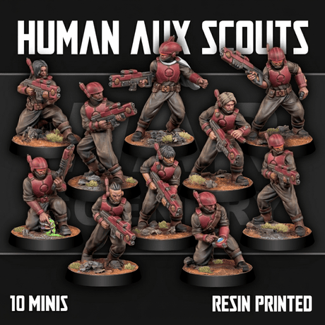 Tabletop Terrain Miniature Human Auxiliary Scouts
