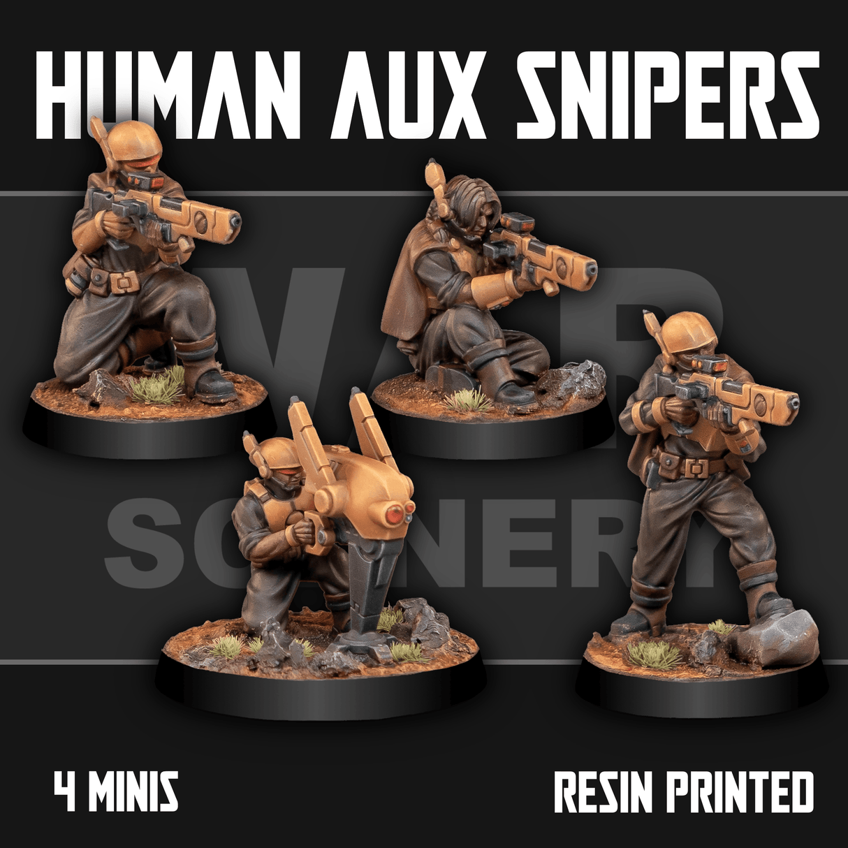 Tabletop Terrain Miniature Human Auxiliary Snipers