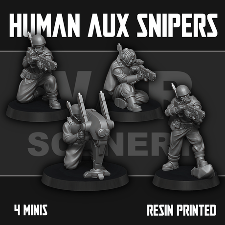 Tabletop Terrain Miniature Human Auxiliary Snipers