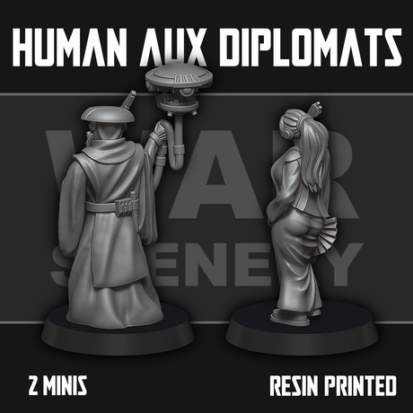 Tabletop Terrain Miniature Human Auxuliary Diplomats