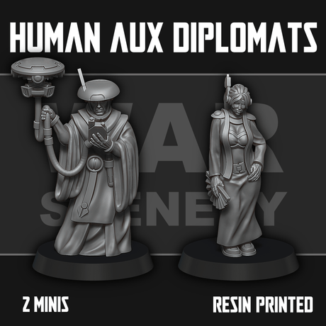Tabletop Terrain Miniature Human Auxuliary Diplomats