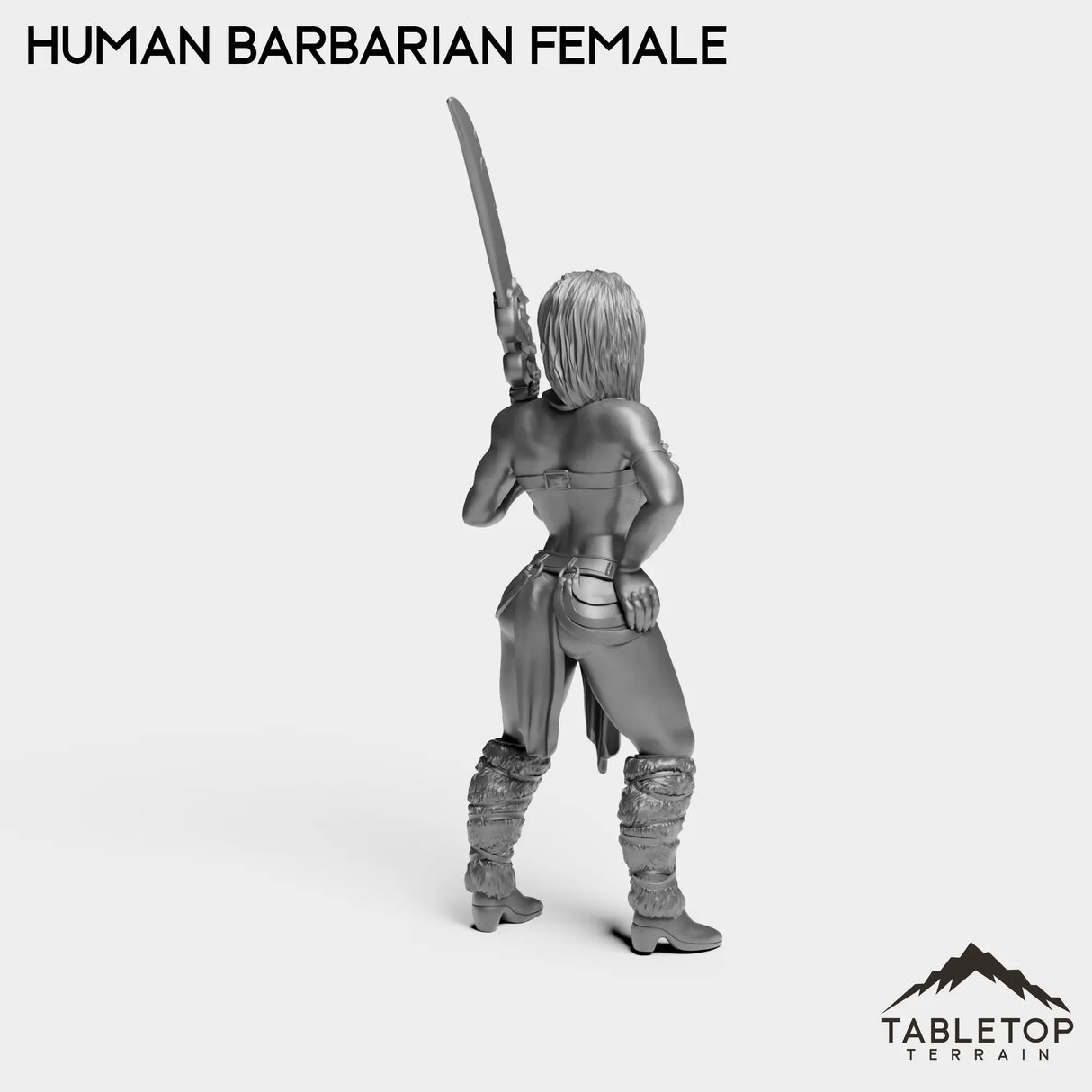 Tabletop Terrain Miniature Human Barbarian Female