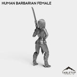 Tabletop Terrain Miniature Human Barbarian Female