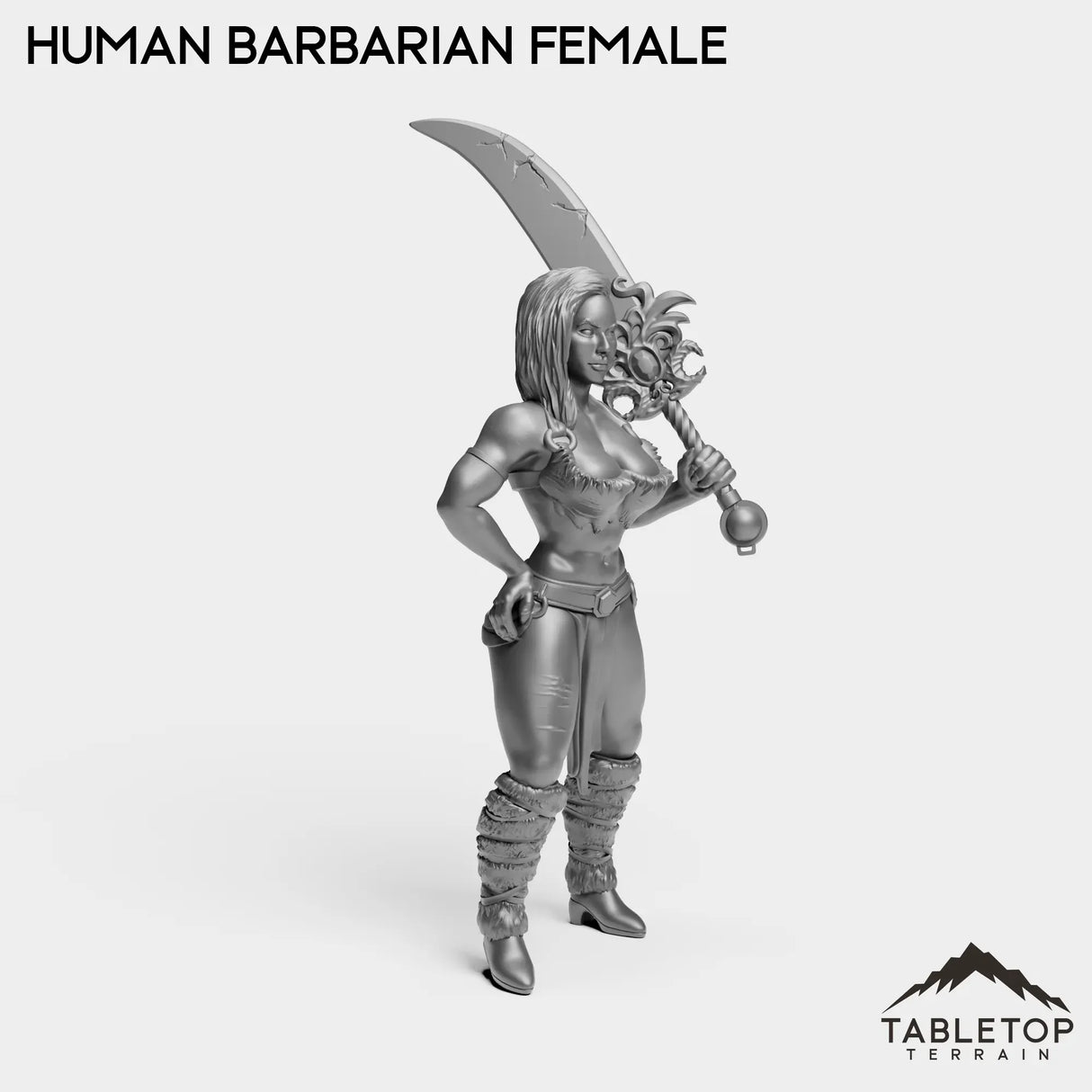 Tabletop Terrain Miniature Human Barbarian Female