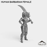 Tabletop Terrain Miniature Human Barbarian Female