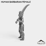 Tabletop Terrain Miniature Human Barbarian Female