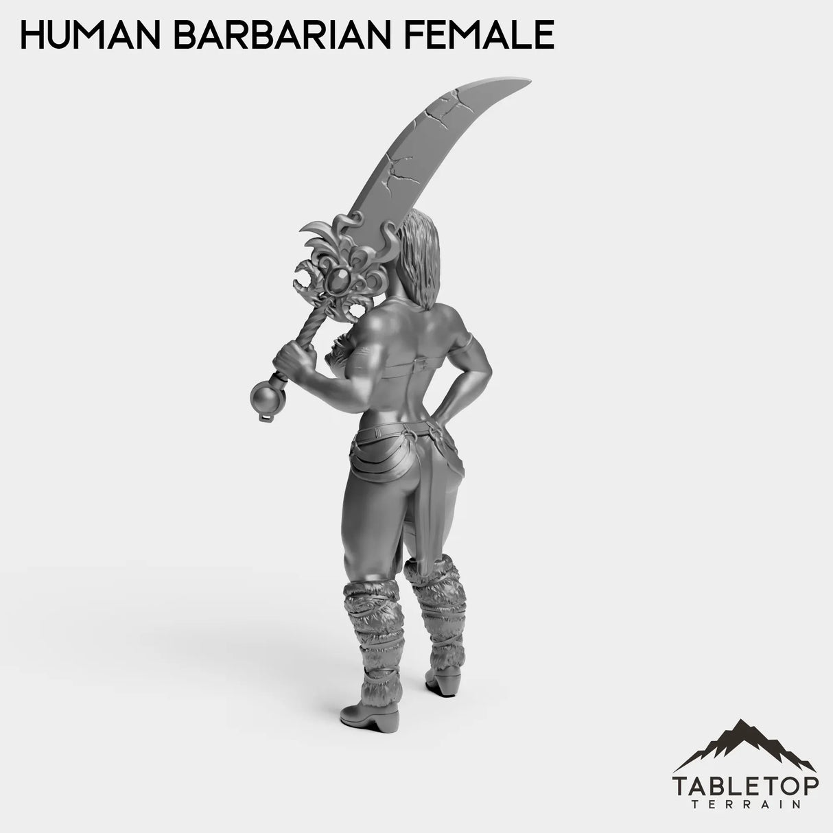 Tabletop Terrain Miniature Human Barbarian Female