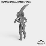 Tabletop Terrain Miniature Human Barbarian Female