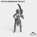Tabletop Terrain Miniature Human Barbarian Female