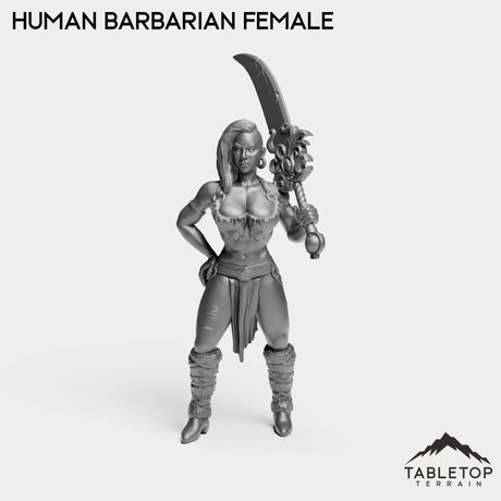 Tabletop Terrain Miniature Human Barbarian Female