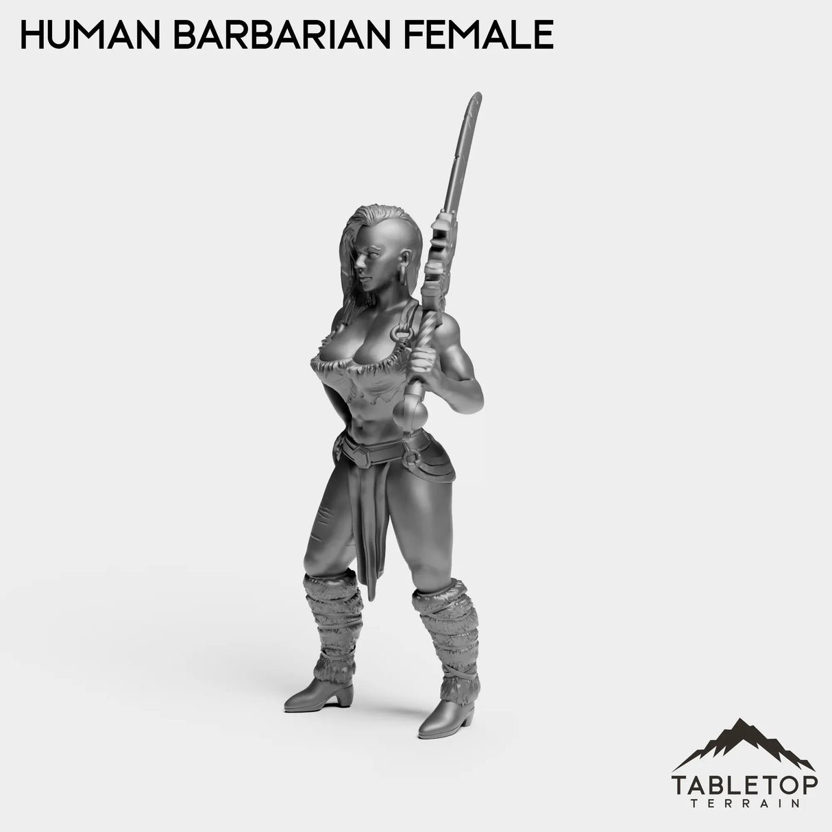 Tabletop Terrain Miniature Human Barbarian Female