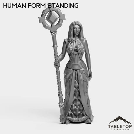 Tabletop Terrain Miniature Human Form Standing Mighty Dragon