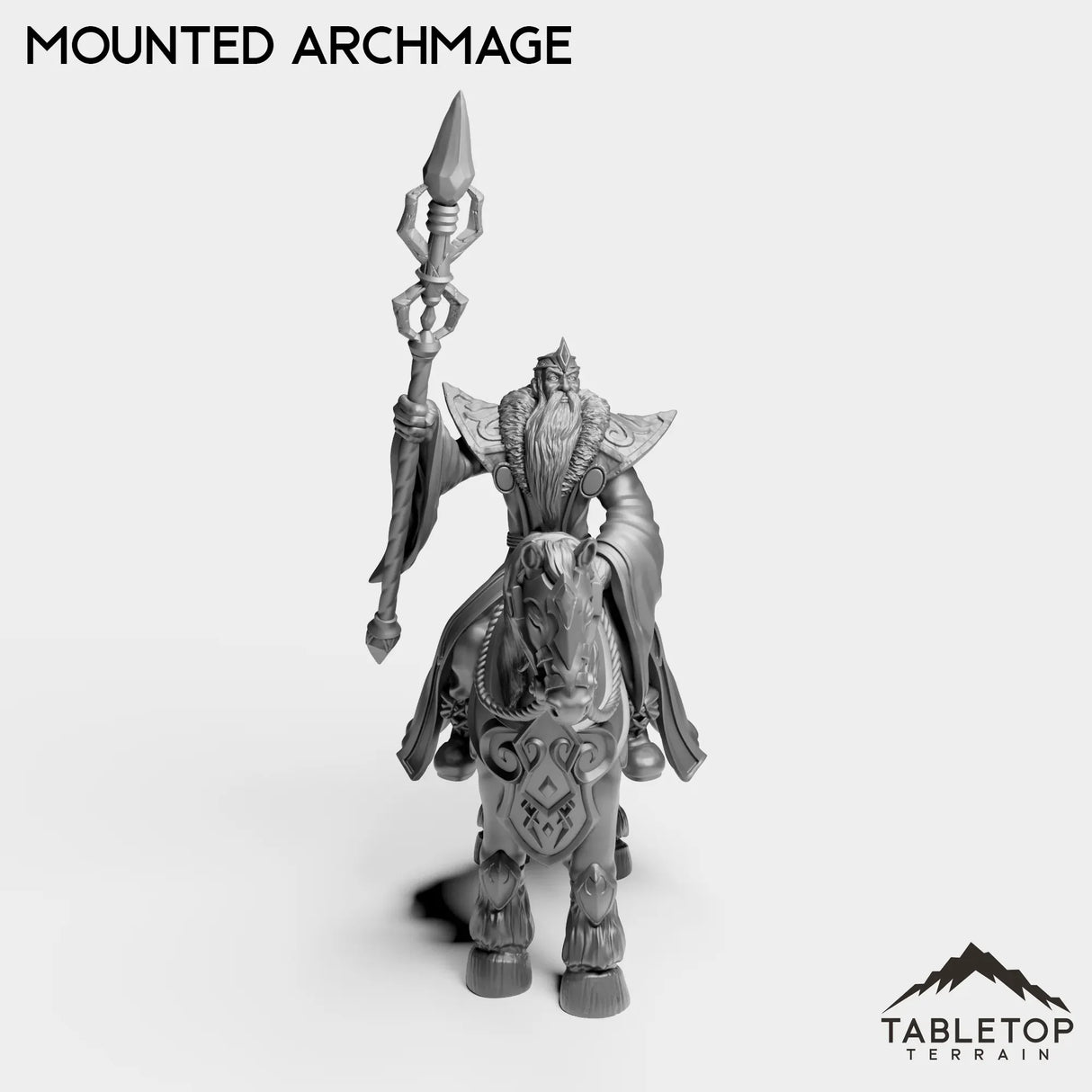 Tabletop Terrain Miniature Human Mounted Archmage
