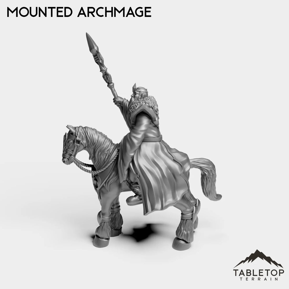 Tabletop Terrain Miniature Human Mounted Archmage