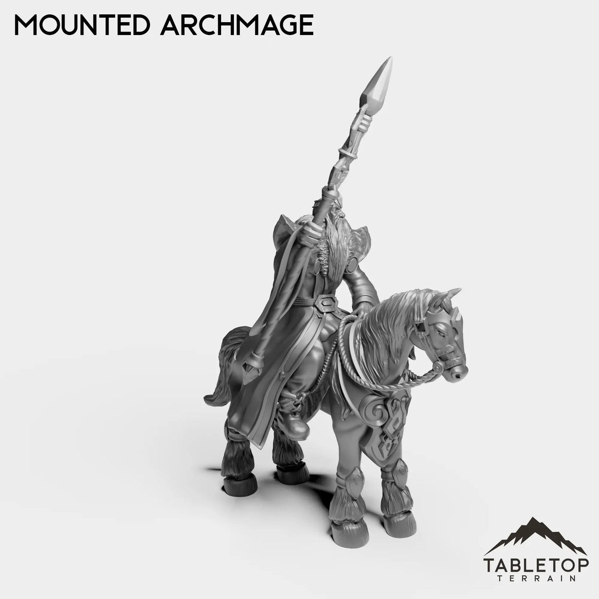 Tabletop Terrain Miniature Human Mounted Archmage