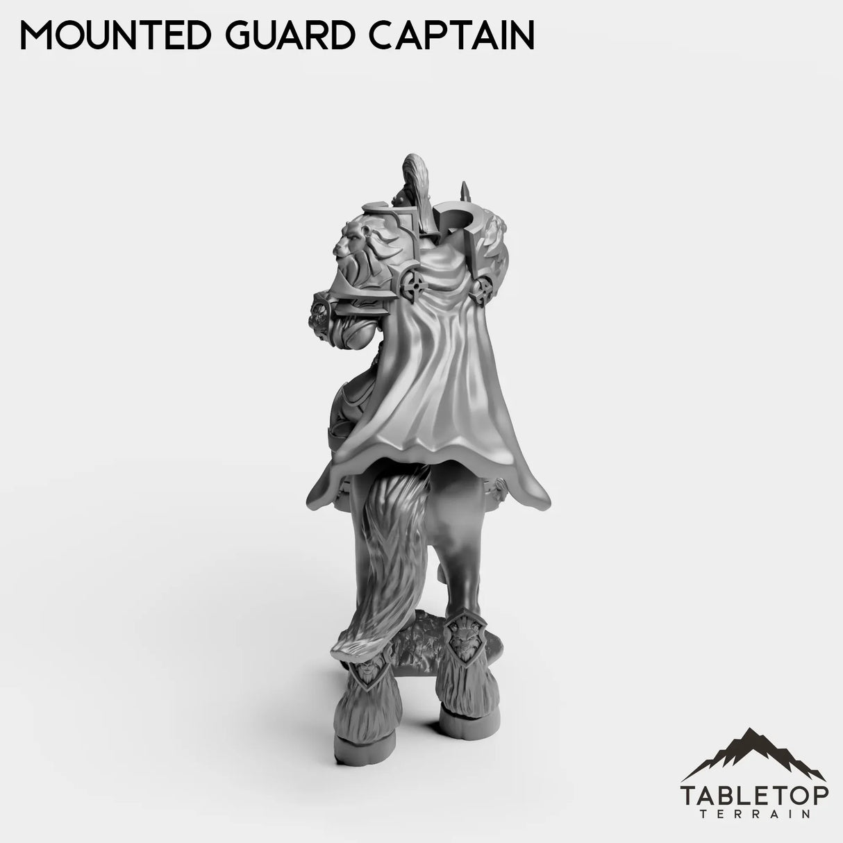 Tabletop Terrain Miniature Human Mounted Guard Captain