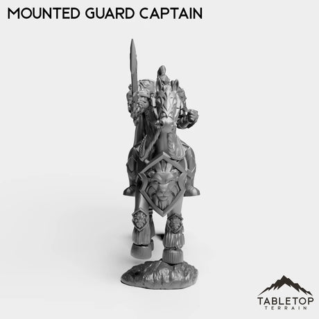 Tabletop Terrain Miniature Human Mounted Guard Captain
