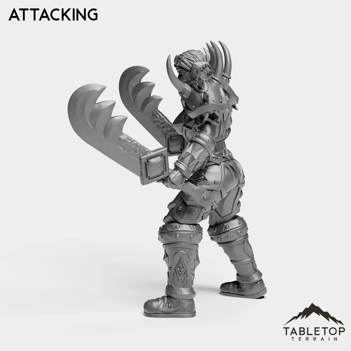 Tabletop Terrain Miniature Human Warrior Tier 1 Female