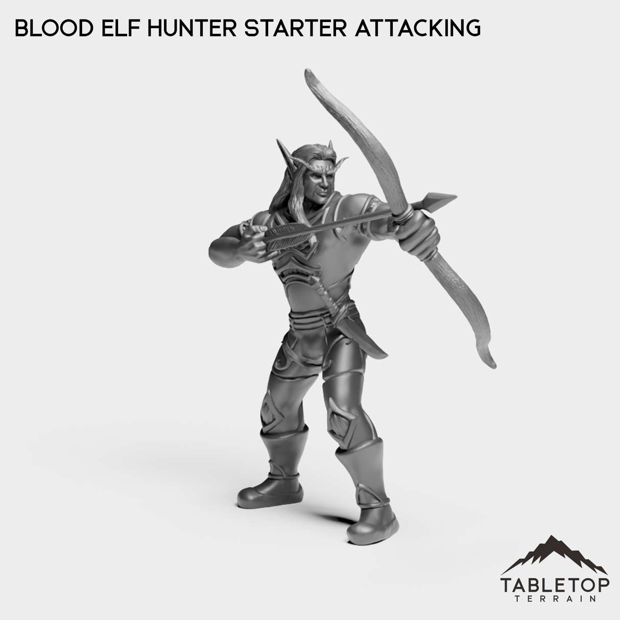 Tabletop Terrain Miniature Hunter Attacking Blood Elf Starters