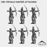 Tabletop Terrain Miniature Hunter Attacking Orc Female Starters