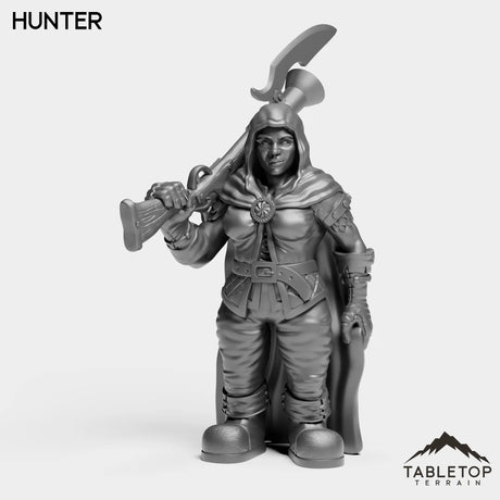 Tabletop Terrain Miniature Hunter Dwarf Rifleman Female