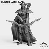 Tabletop Terrain Miniature Hunter With Cape Night Sentinel Hunter Female