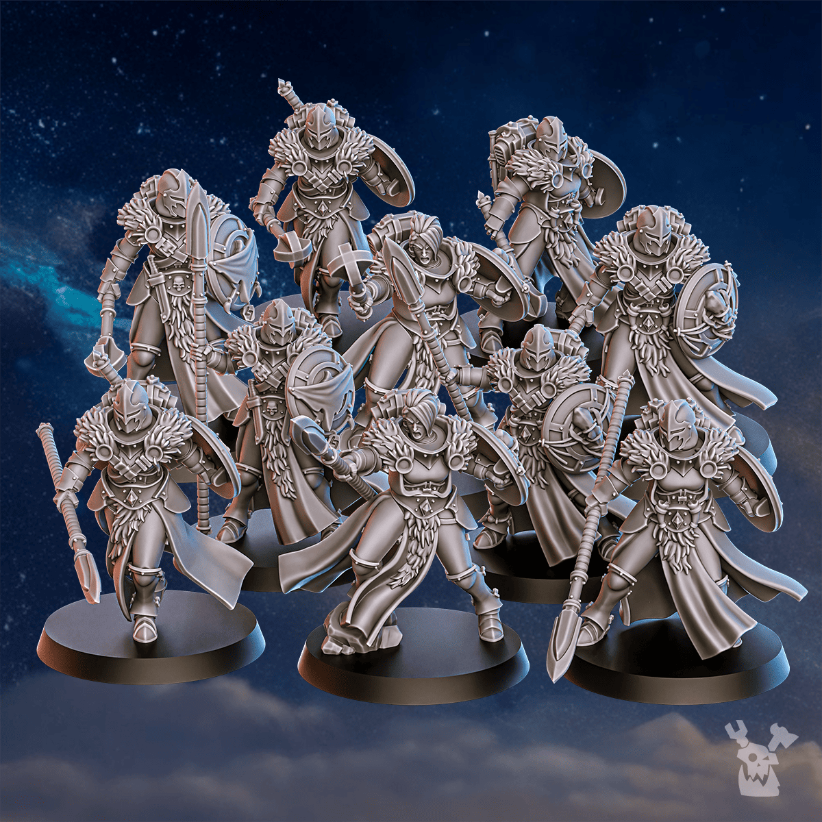 Tabletop Terrain Miniature Icewall Squad x10 (pre-assembled)