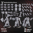 Tabletop Terrain Miniature Ignisaurus Clan Destroyers (build kit) - Armored Heavy Infantry Squad of Space Knights