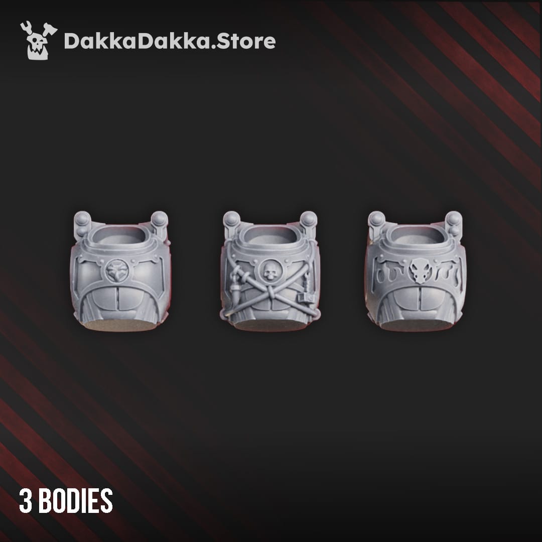 Tabletop Terrain Miniature Ignisaurus Clan Destroyers (build kit) - Armored Heavy Infantry Squad of Space Knights