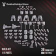 Tabletop Terrain Miniature Ignisaurus Clan Destroyers (build kit) - Armored Heavy Infantry Squad of Space Knights