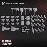 Tabletop Terrain Miniature Ignisaurus Clan Destroyers (build kit) - Armored Heavy Infantry Squad of Space Knights